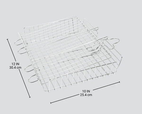Broil King 65070 | Adjustable Grill Basket | Stainless Steel Cookware