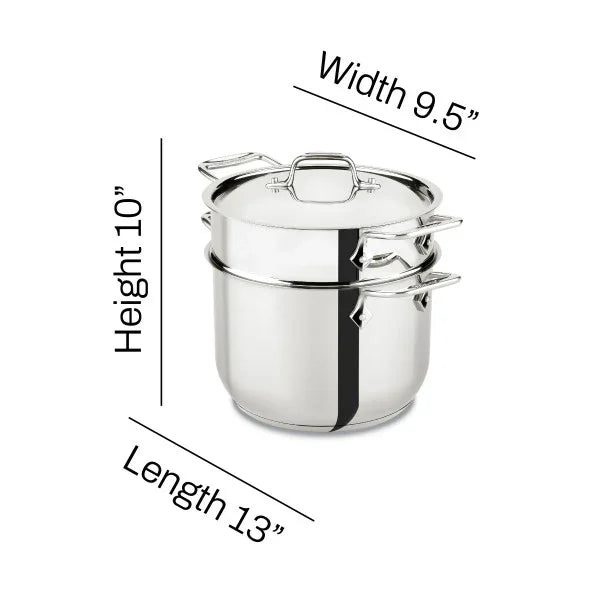 All-clad E414S664 | 3-Piece Stainless Steel Pasta Pot Set
