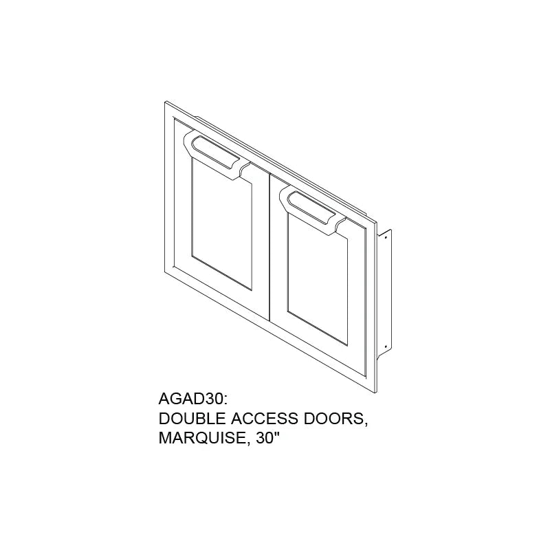 Hestan AGAD30 | Double Access Doors | Outdoor Kitchen Storage Solution