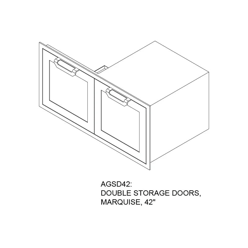 Hestan AGSD30 | Double Storage Doors for Outdoor Kitchen