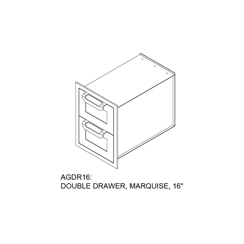 Hestan AGDR16 | Outdoor Double Storage Drawers