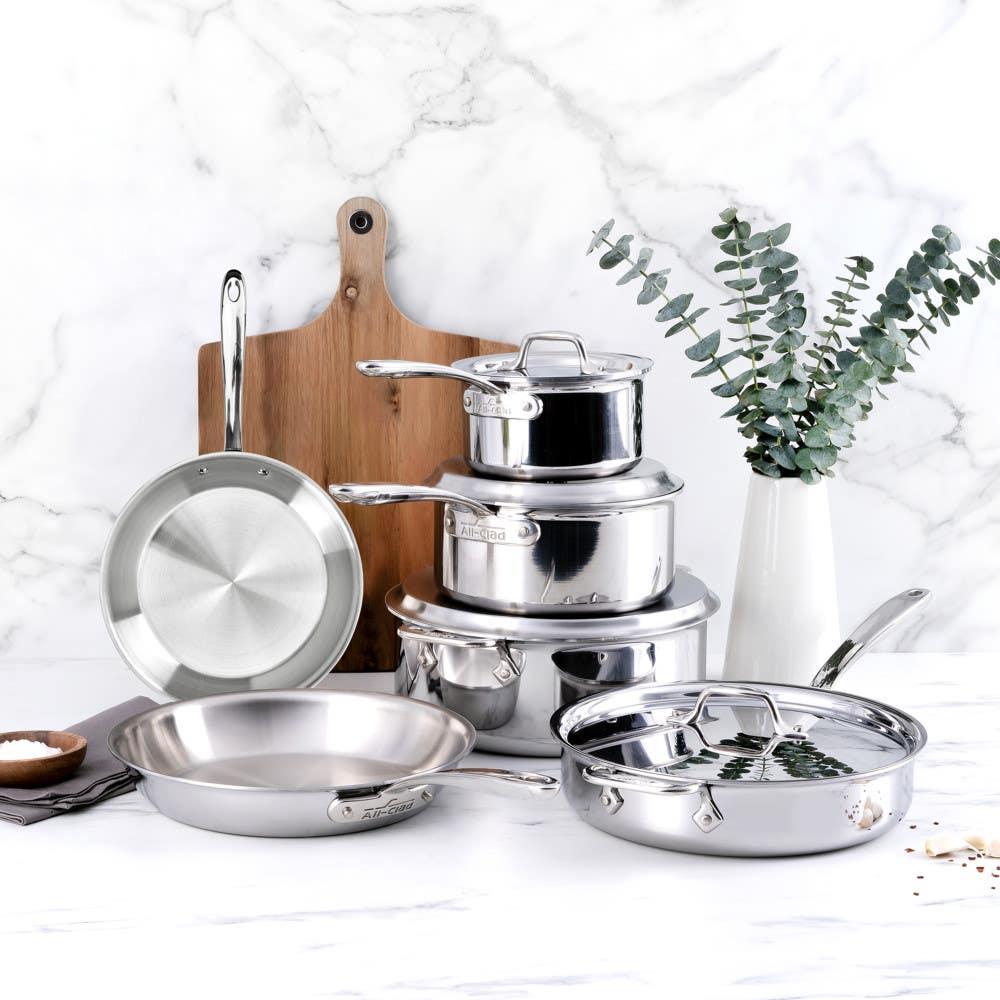 All-clad 401488LCAR | D3 Everyday 10-Piece Cookware Set