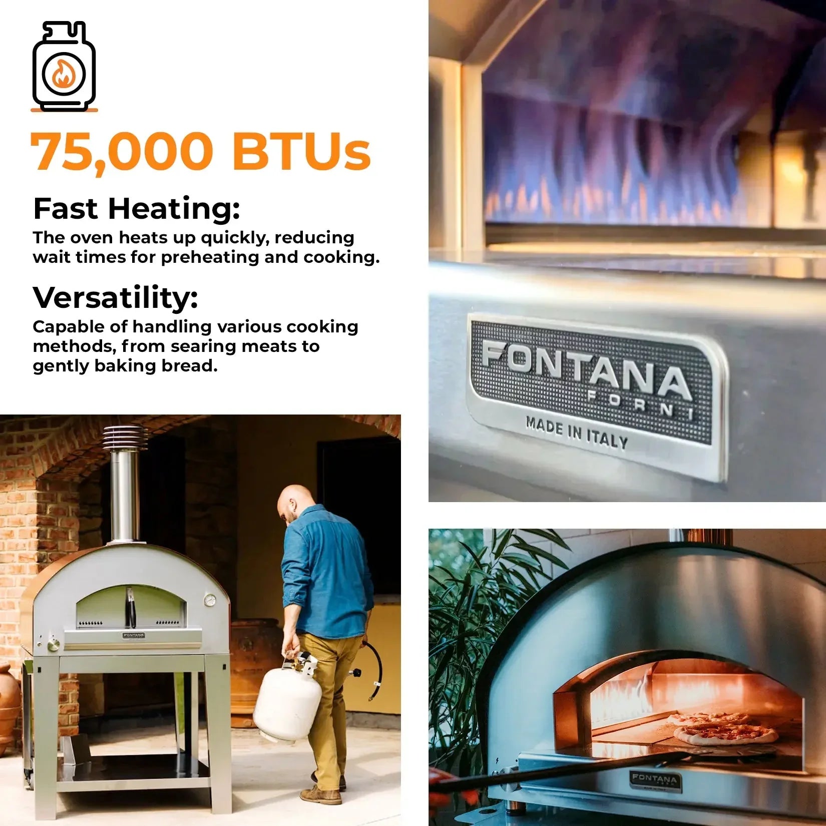 Fontana FTROM-H | Roma Hybrid Pizza Oven