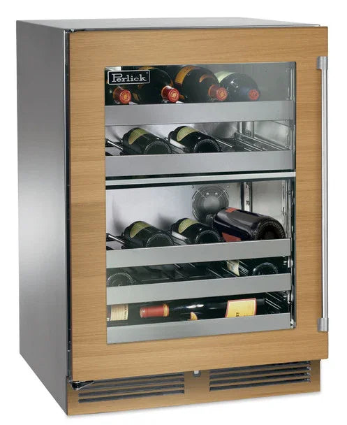 Perlick HP24DO-4-1L | 24" Signature Series Dual-Zone Wine Reserve