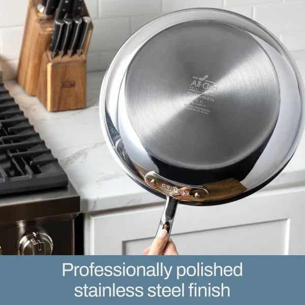 All-clad 41106 | D3 Stainless Fry Pan with Lid 10-Inch