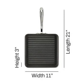All-clad E6524064 | HA1 Hard Anodized Nonstick 11-Inch Square Grill Pan