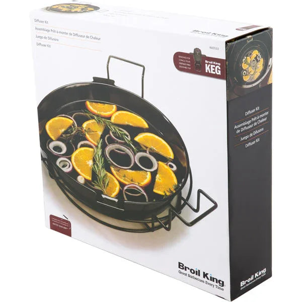 Broil King KA5533 | Diffuser Kit for Keg | Indirect Cooking Accessory
