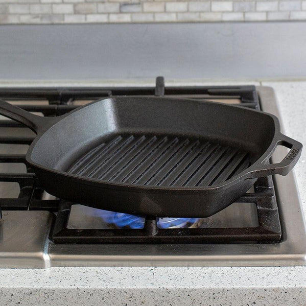 Lodge 10.5" Square Cast Iron Grill Pan | L8SGP3CN