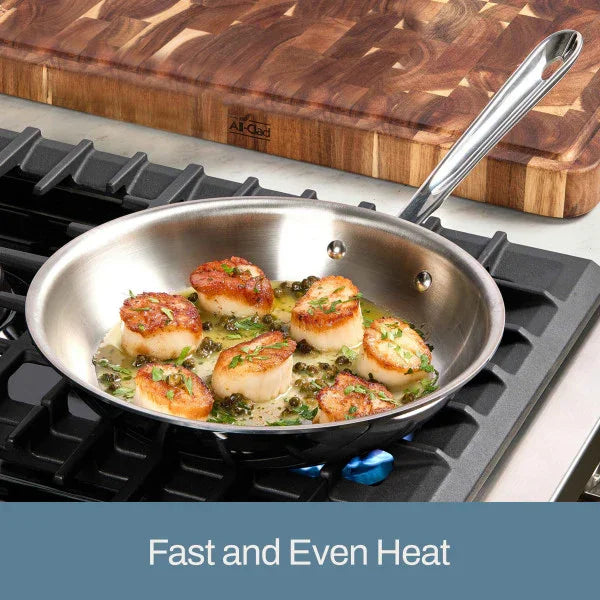 All-clad 41106 | D3 Stainless Fry Pan with Lid 10-Inch