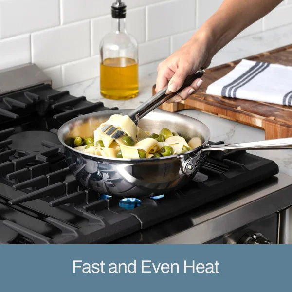 All-clad 4212R | D3 Stainless 2-Quart Saucier with Lid