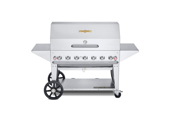 Crown Verity CV-MCB-48PRO-NG Professional Series, Mobile Outdoor Charbroiler, 48 in  Grill Package, natural g