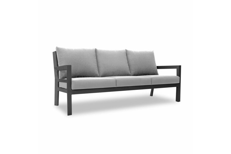 CITY VIEW 581 WITH SUNBRELLA City View Sofa, welded, black powder coated aluminum frame, includes (6) Sun