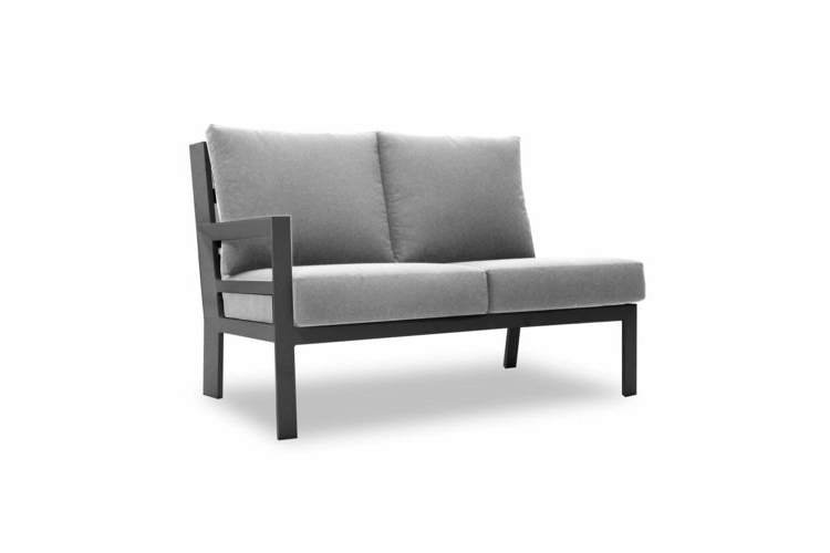 CITY VIEW 02R WITH SUNBRELLA City View Right Module, welded, black powder coated aluminum frame, includes