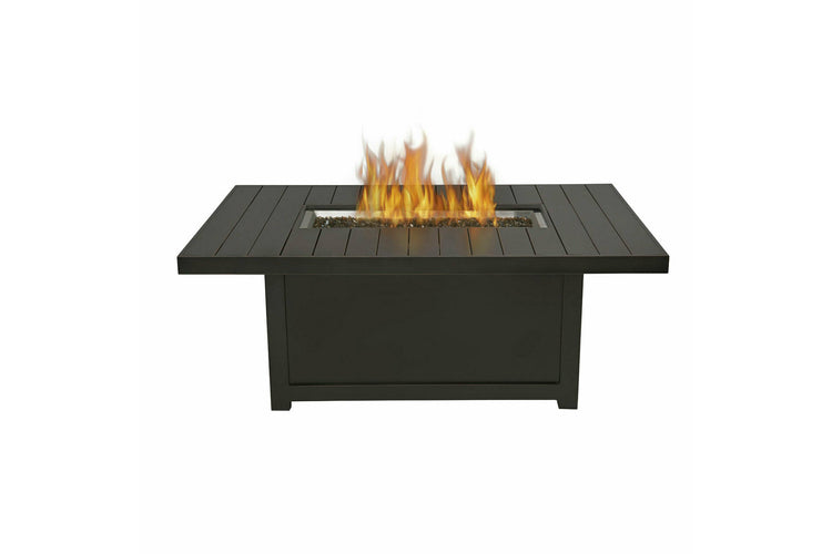 ST TROPEZ RECTANGLE PATIO FLAME TABLE St. Tropez Patio Flame Table, rectangular, 56 in W x 36 in D x 23 in H, glas