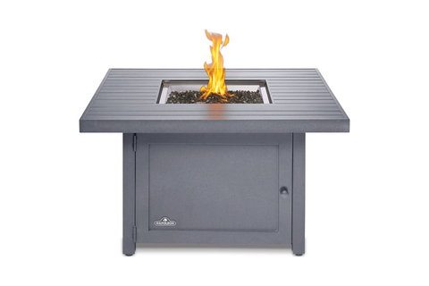 HAMPTON SQUARE HAMP2-GY-SET Hampton Fire Table, LP gas, square, 42 in  x 42 in  x 25 in H, marine grade