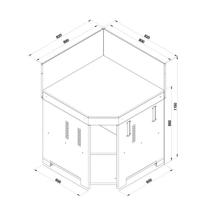 Eno PMOD7008 | Modulo Corner Unit | Outdoor Kitchen Solution