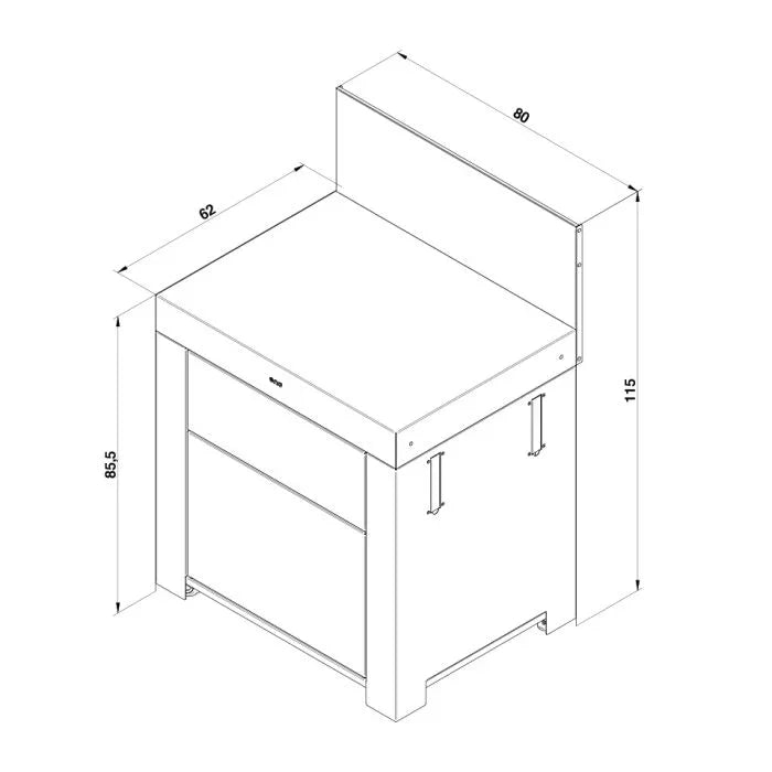ENO PMOD7011 | Double Drawer Outdoor Worktop