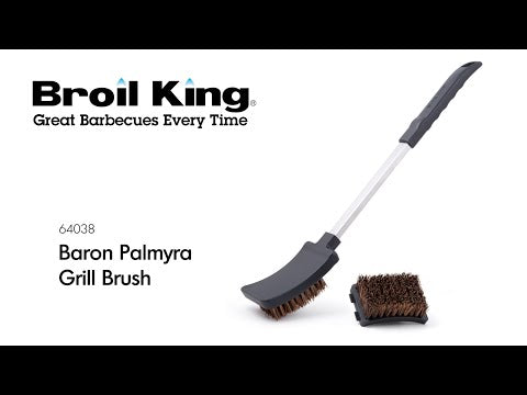 Broil King 64038 | Baron Grill Brush | Natural Palmyra Bristles