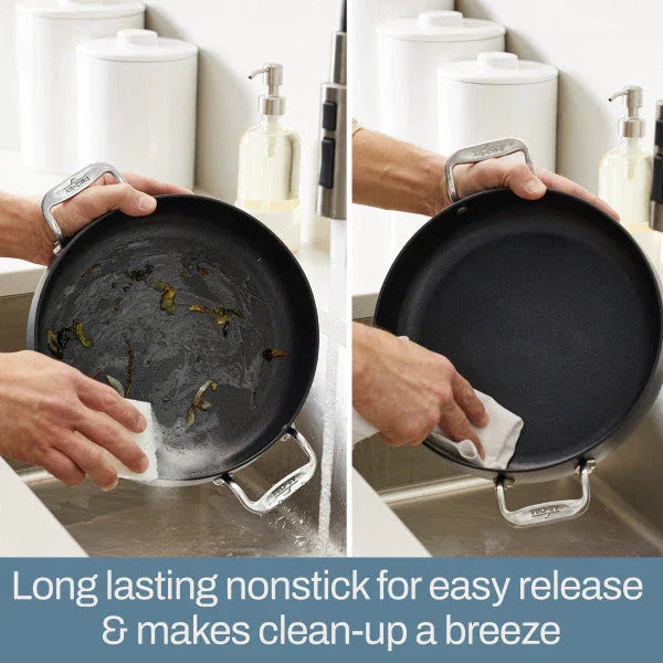All-clad E100S274 | HA1 Nonstick Dutch Oven Set | Includes Glass Lid, Trivet, Spoon