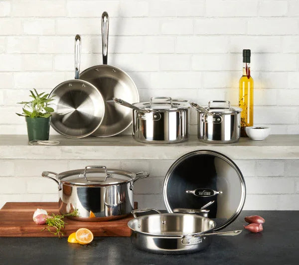 All-Clad SD501010-R | Cookware Set | 10-Piece D5 Stainless Steel