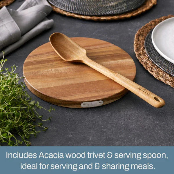 All-clad E100S274 | HA1 Nonstick Dutch Oven Set | Includes Glass Lid, Trivet, Spoon