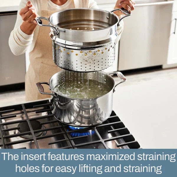 All-Clad E743S264 | Simply Strain 8-Quart Multipot