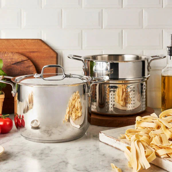 All-clad E414S664 | 3-Piece Stainless Steel Pasta Pot Set