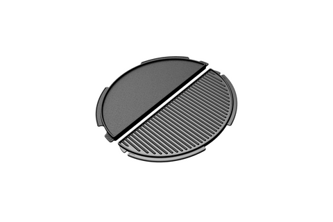 Big Green Egg 122988 Half Moon Cast Iron Plancha Griddle for 2XL-LG (Works with L EGGspander)