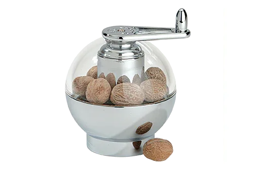 PEUGEOT  19006 Ternate Nutmeg Mill, 3-1/2" (9 cm), double stainless steel blade/grater, chrome/