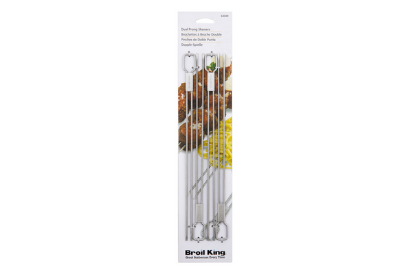 Broil King 64049 SKEWERS - DUAL PRONG SS - 4 PCS - SS