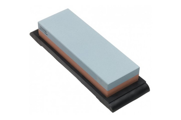 GLOBAL KNIFE 71G1800L Global Deluxe Water Sharpening Stone, two-sided, for honing edges, orange side i