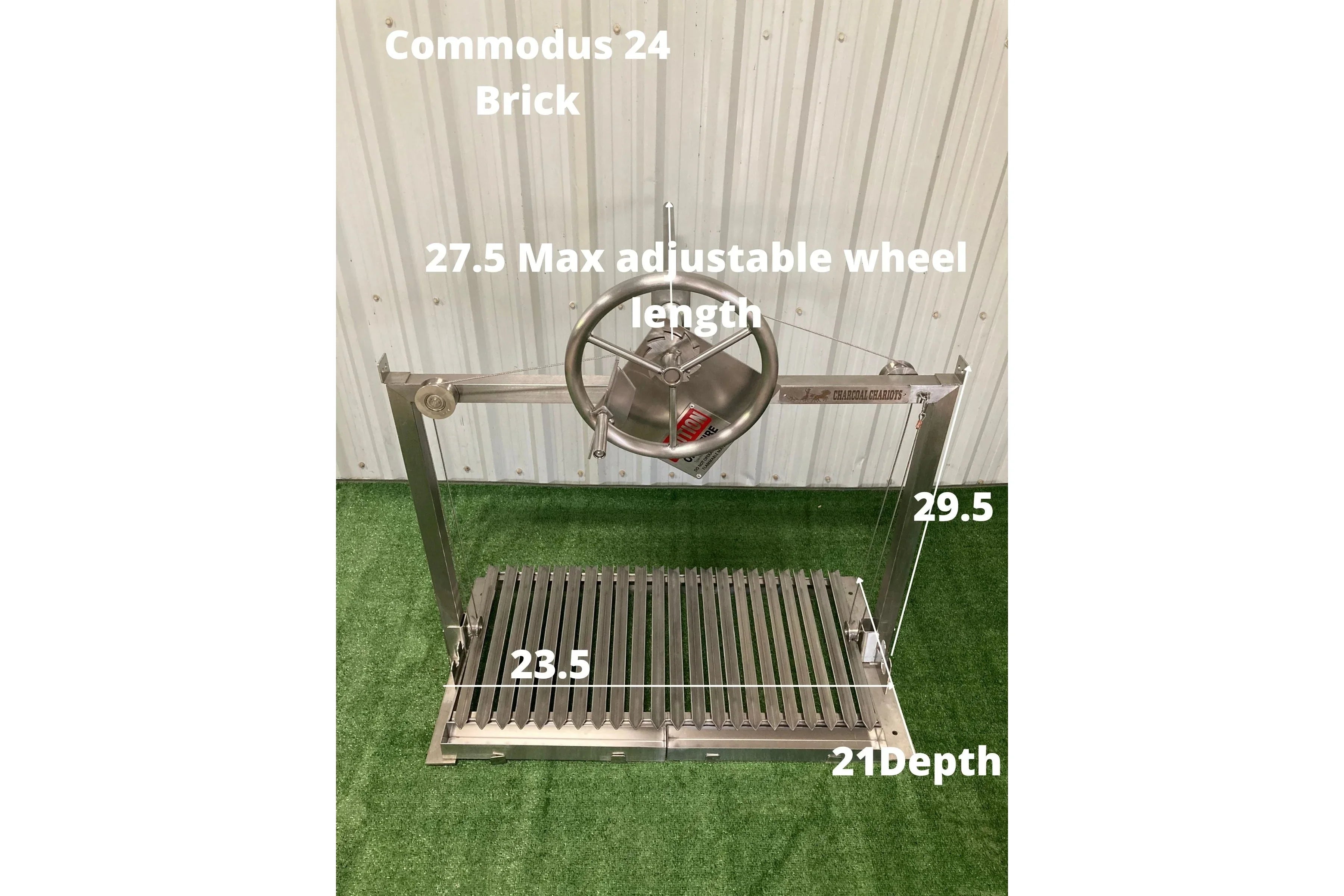 Charcoal Chariots COMMODUSBR24 | The Commodus Brick Series Built-In Grill 24"