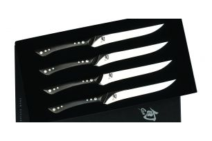 Shun DMS0430 Shima 4pc Steak set - 4 steak knives in a boxed set.