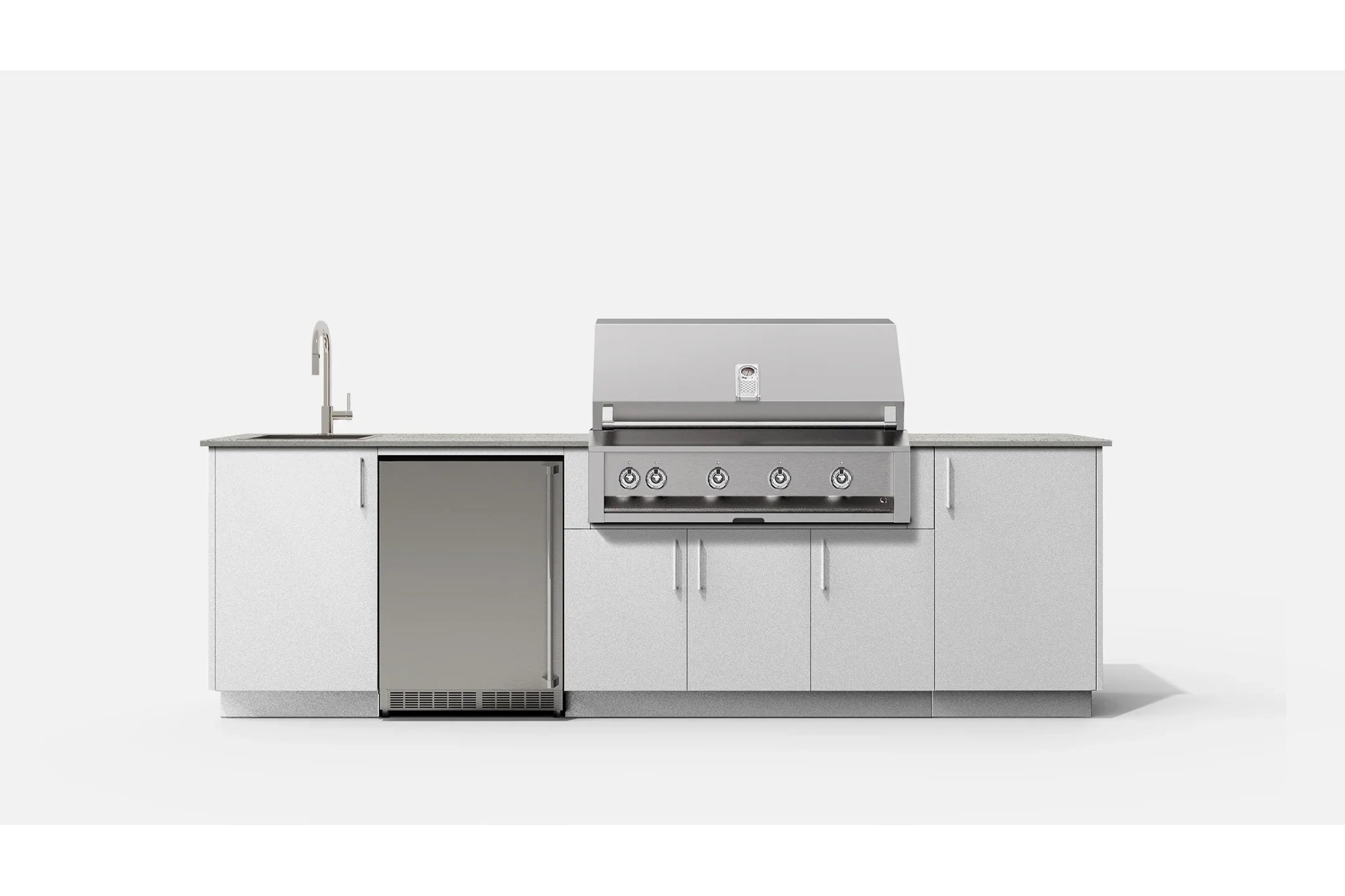 Urban bonfire DEW42-H | Outdoor Kitchen with Heavy Duty Drawer and Recycling Module