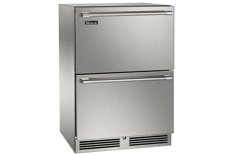 Perlick HP24ZO-4-5 | 24" Signature Series Dual-Zone Refrigerator/Freezer Drawers