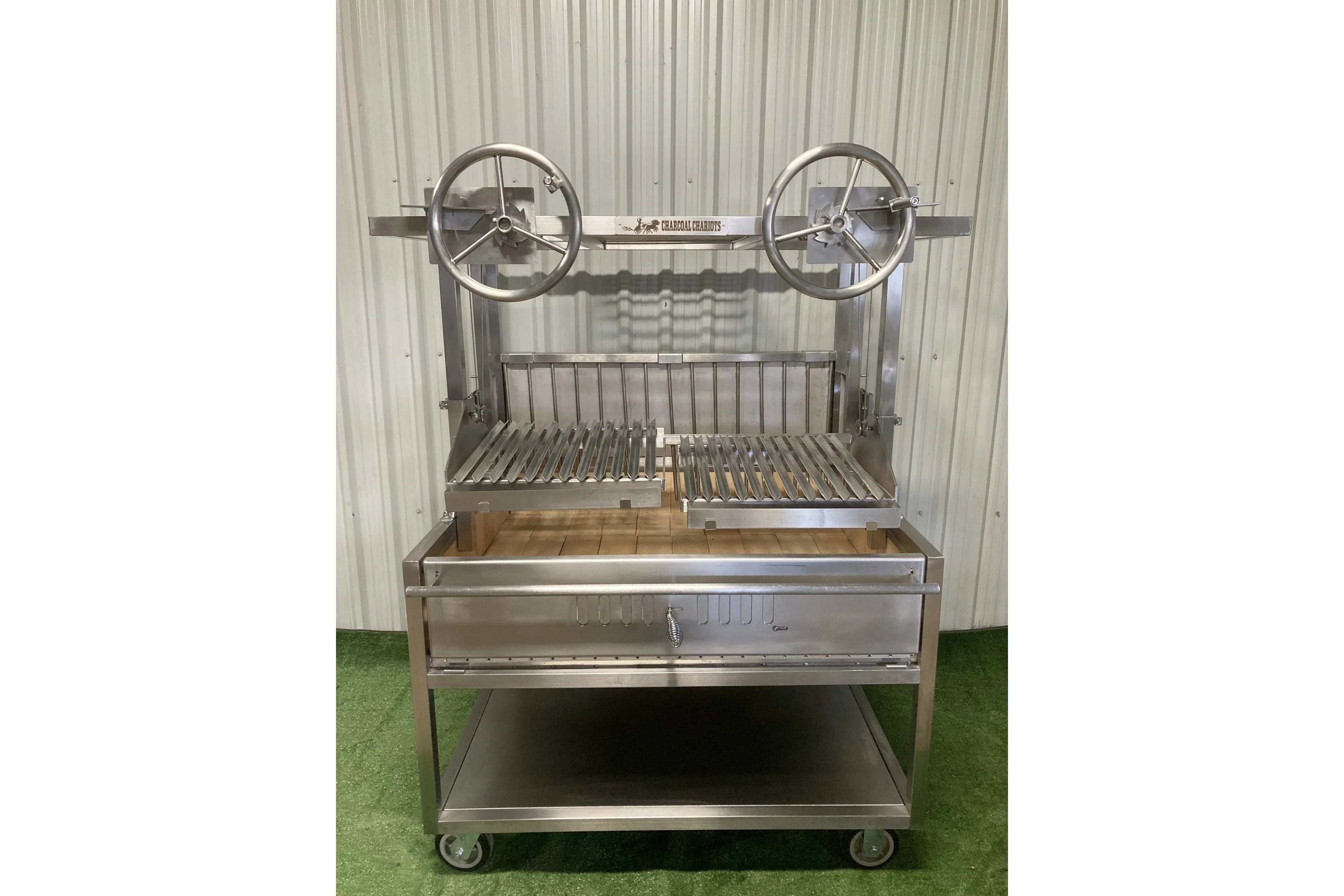 Charcoal Chariots ASPER | Ultimate Live-Fire Grill with Adjustable Grates and Pig Roast