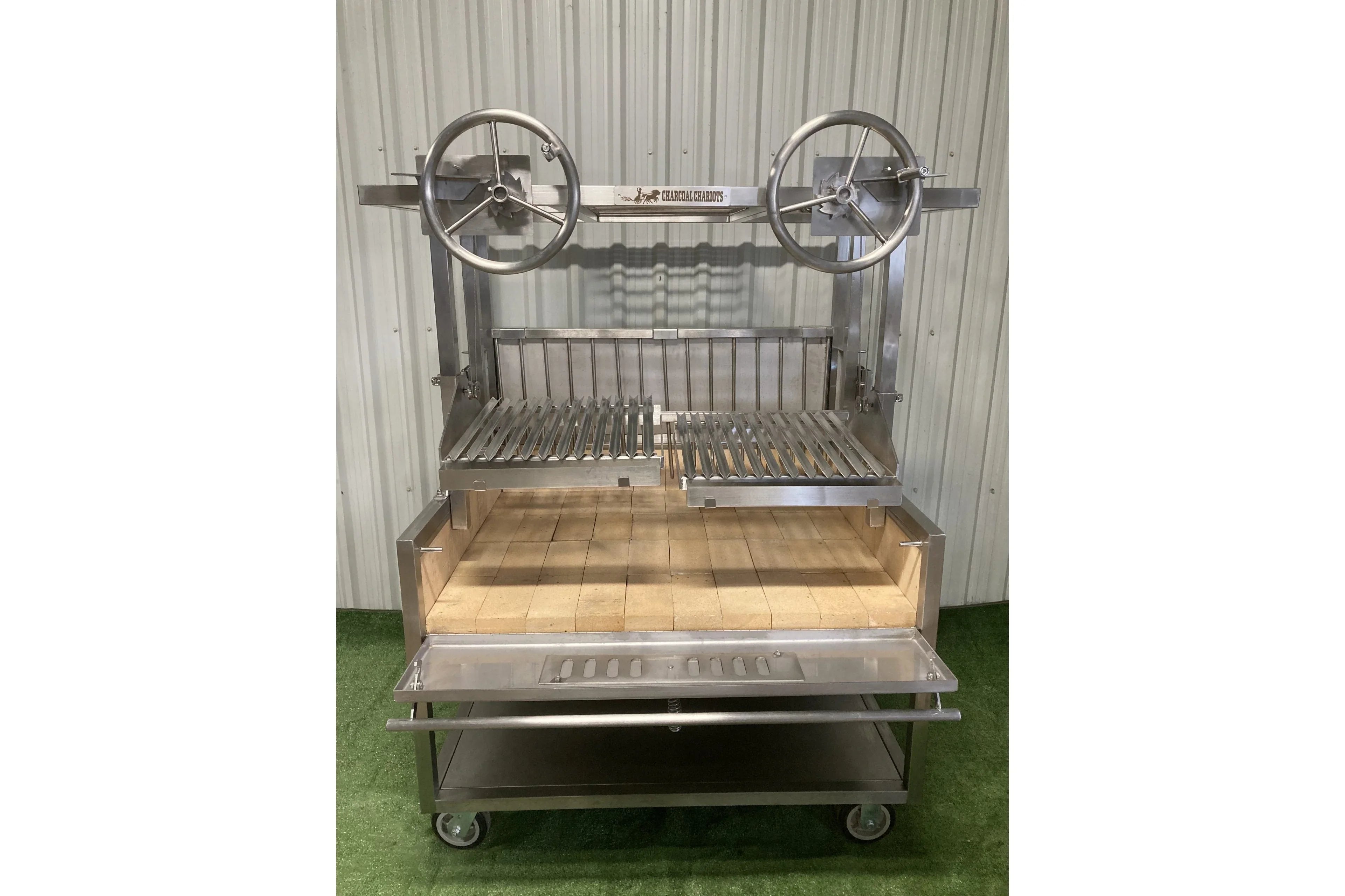 Charcoal Chariots ASPER | Ultimate Live-Fire Grill with Adjustable Grates and Pig Roast