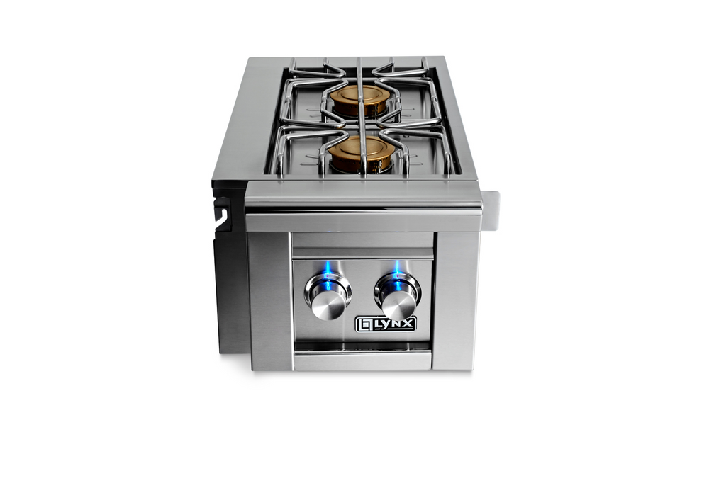 Lynx LCB2-3-NG Cart Mounted Double side burner -fits all grill sizes (NATURAL GAS)