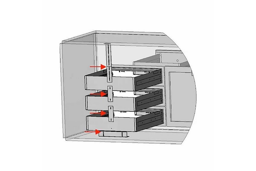Lynx LMD-KIT-NG Modular Drawer Kit - Allows you to stack (NATURAL GAS)