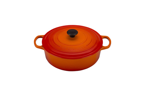 LE CREUSET  LS2552-302 6.2 L Shallow Round French Oven Flame
