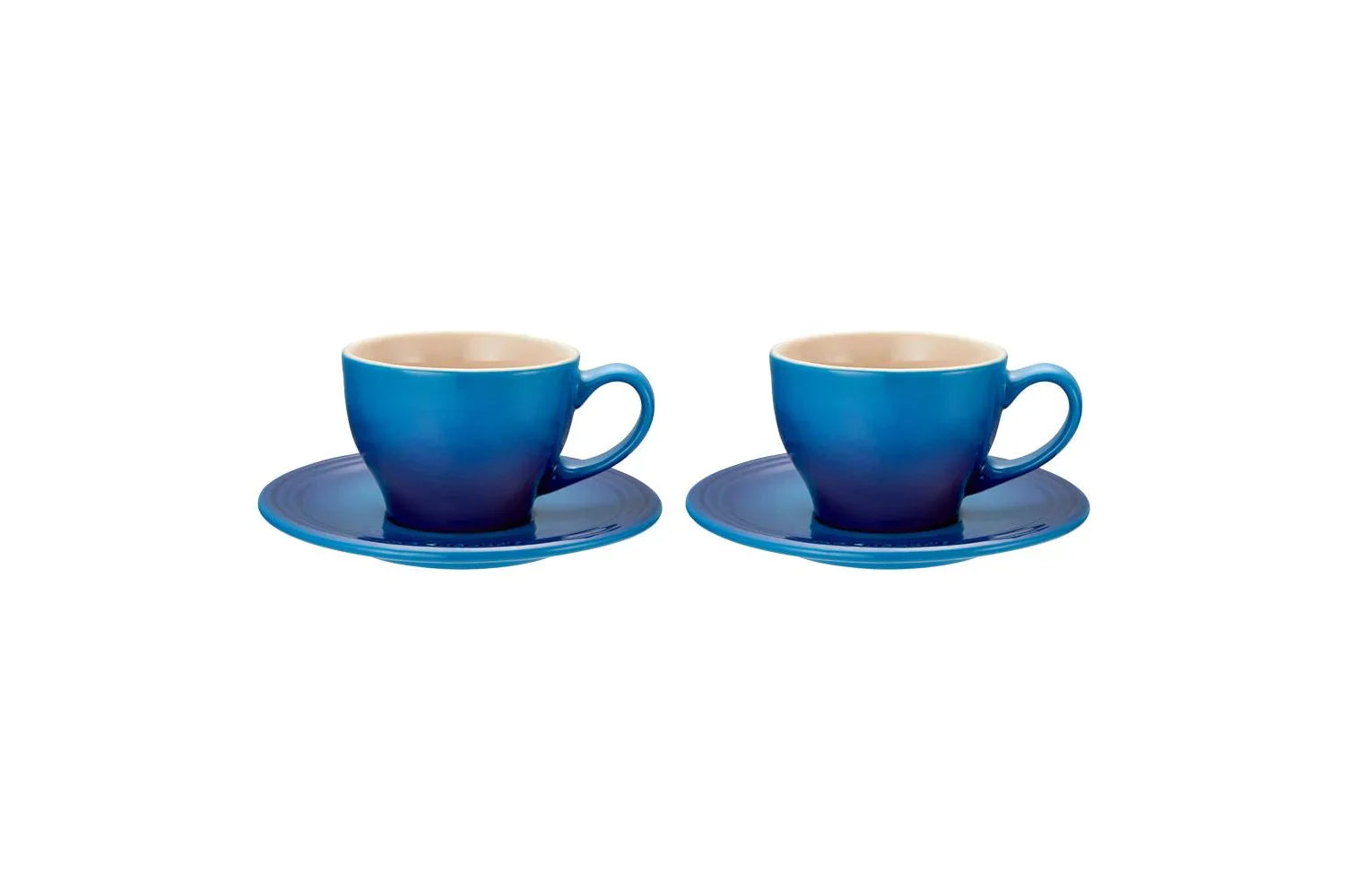 Le Creuset PG8000-0592 | Cappuccino Cups and Saucers Set of 2 Blueberry