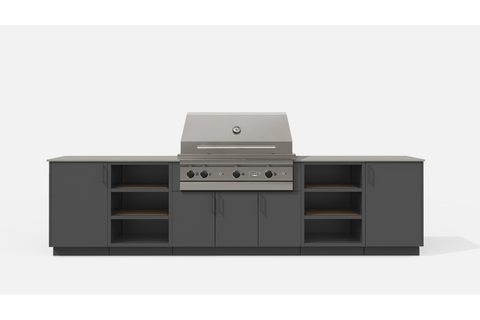 Urban Bonfire SAVANNAH42-A SAVANNAH42 Outdoor Kitchen Layout.  ANTHRACITE NACRAE powdercoated thick gauge a