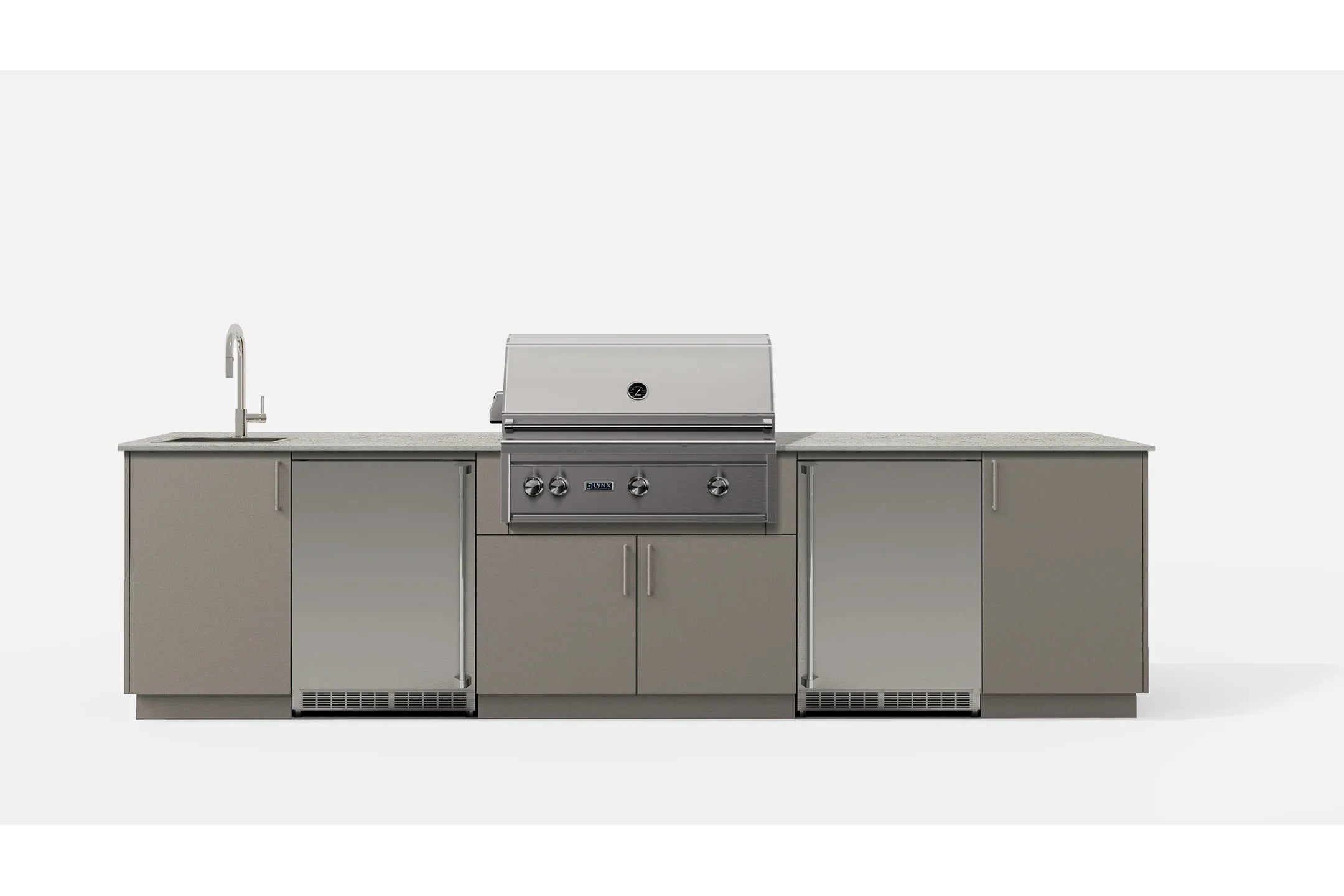 Urban bonfire SOHO36-C | Outdoor Kitchen | Heavy Duty Drawer, Refuse & Recycling Module