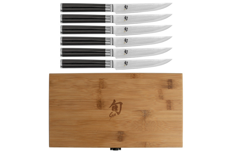 Shun TDMS0400 Premier 4 Pc Steak Knife Set:  Four Steak Knives (TDM0711) in a  boxed set.