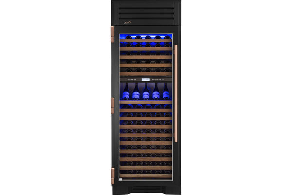 True-Residential TR-30DZW-L-SG-A 30inch column - 150 bottle dual zone wine - glass door - Hinged Left