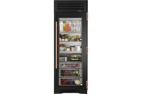 True-Residential TR-36REF-L-SG-A 36inch column - all refrigerator - stainless glass door - Hinged Left