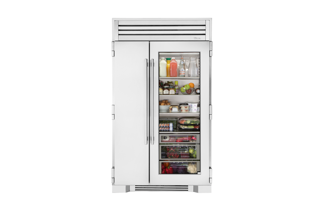 True-Residential TR-48SBS-SG-B 48inch side by side refrigerator/freezer - Stainless Steel - Stainless Glass Doo