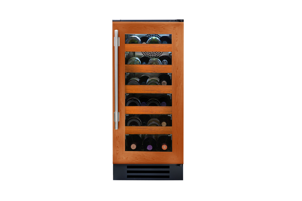 True-Residential TWC-15-R-OG-C Panel Ready/Glass - 5 Pullout Wine, 1 Floor Cradle -  Hinge Right (R)