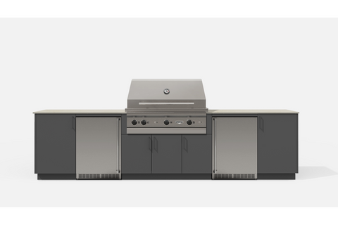 Urban Bonfire TUNDRA42-A TUNDRA42 Outdoor Kitchen Layout.  ANTHRACITE NACRAE powdercoated thick gauge alu