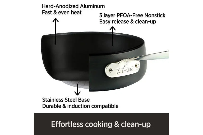 All-clad E1005264 | Saute Pan with Lid | Hard Anodized Aluminum